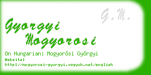gyorgyi mogyorosi business card