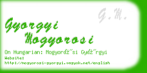 gyorgyi mogyorosi business card